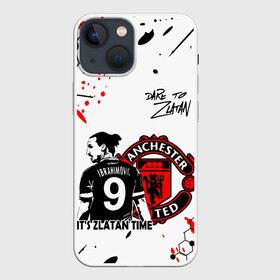 Чехол для iPhone 13 mini с принтом ЗЛАТАН ИБРАГИМОВИЧ   МАНЧЕСТЕР в Белгороде,  |  | football | grunge | manchester united. | sport | zlatan ibrahimovic | брызги | гранж | златан ибрагимович | манчестер | милан | сборная швеции | спорт | футбол