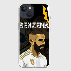 Чехол для iPhone 13 с принтом КАРИМ БЕНЗЕМА   РЕАЛ МАДРИД в Белгороде,  |  | football | karim mostafa benzema | real madrid | sport | карим бензема | реал мадрид | сборная франции | спорт | футбол.