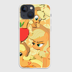 Чехол для iPhone 13 mini с принтом Applejack pattern в Белгороде,  |  | Тематика изображения на принте: my little pony | дружба это чудо | единорог | единороги | май литл пони | мульт | мультфильм