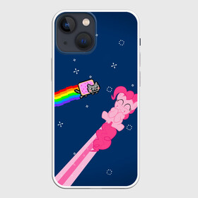 Чехол для iPhone 13 mini с принтом Nyan cat x Pony в Белгороде,  |  | Тематика изображения на принте: my little pony | nyan cat | дружба это чудо | единорог | единороги | май литл пони | мульт | мультфильм | нян кэт