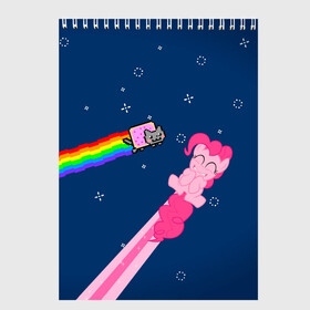 Скетчбук с принтом Nyan cat x Pony в Белгороде, 100% бумага
 | 48 листов, плотность листов — 100 г/м2, плотность картонной обложки — 250 г/м2. Листы скреплены сверху удобной пружинной спиралью | my little pony | nyan cat | дружба это чудо | единорог | единороги | май литл пони | мульт | мультфильм | нян кэт