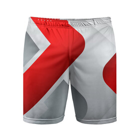 Мужские шорты спортивные с принтом 3D SPORT STYLE RED WHITE в Белгороде,  |  | Тематика изображения на принте: 3d | 3д | sport | абстракция | линии | паттерн | соты | спортивный стиль | текстуры