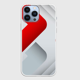 Чехол для iPhone 13 Pro Max с принтом 3D SPORT STYLE RED  WHITE в Белгороде,  |  | Тематика изображения на принте: 3d | 3д | sport | абстракция | линии | паттерн | соты | спортивный стиль | текстуры