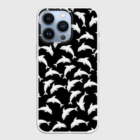 Чехол для iPhone 13 Pro с принтом Дельфиновый фон | Dolphin в Белгороде,  |  | dolphin | дельфин | дельфиновый фон | дельфины | косатка | морской житель | пляжная