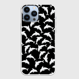 Чехол для iPhone 13 Pro Max с принтом Дельфиновый фон | Dolphin в Белгороде,  |  | dolphin | дельфин | дельфиновый фон | дельфины | косатка | морской житель | пляжная