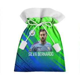 Подарочный 3D мешок с принтом Бернарду Силва Манчестер Сити в Белгороде, 100% полиэстер | Размер: 29*39 см | Тематика изображения на принте: manchester city | бернарду силва | манчестер сити | сборная португалии | футбол | футболист
