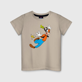 Детская футболка хлопок с принтом Гуфи в Белгороде, 100% хлопок | круглый вырез горловины, полуприлегающий силуэт, длина до линии бедер | disney | goofy | goofy the dog | vdzabma | гуфи | дисней | пес гуфи