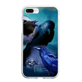 Чехол для iPhone 7Plus/8 Plus матовый с принтом Мистические вороны Crows в Белгороде, Силикон | Область печати: задняя сторона чехла, без боковых панелей | crow | crows | ворон | вороны | мистика | мистические вороны | череп