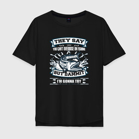 Мужская футболка хлопок Oversize с принтом Рыбалка на щуку в Белгороде, 100% хлопок | свободный крой, круглый ворот, “спинка” длиннее передней части | fish | лето | отдых | поклев | рыба | рыбалка | рыболов | спиннинг | удилище | удочка | щука