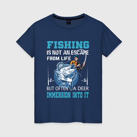 Женская футболка хлопок с принтом FISHING PLANET Рыбалка в Белгороде, 100% хлопок | прямой крой, круглый вырез горловины, длина до линии бедер, слегка спущенное плечо | fish | карп | лето | отдых | поклев | рыба | рыбалка | рыболов | спиннинг | удилище | удочка
