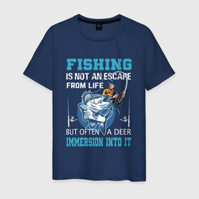 Мужская футболка хлопок с принтом FISHING PLANET Рыбалка в Белгороде, 100% хлопок | прямой крой, круглый вырез горловины, длина до линии бедер, слегка спущенное плечо. | fish | карп | лето | отдых | поклев | рыба | рыбалка | рыболов | спиннинг | удилище | удочка
