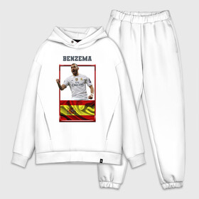 Мужской костюм хлопок OVERSIZE с принтом Карим Бензема (Реал Мадрид) в Белгороде,  |  | karim benzema | карим бензема | реал мадрид | флаг испании | футболист | футбольная форма