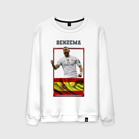 Мужской свитшот хлопок с принтом Карим Бензема (Реал Мадрид) в Белгороде, 100% хлопок |  | karim benzema | карим бензема | реал мадрид | флаг испании | футболист | футбольная форма