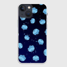 Чехол для iPhone 13 mini с принтом Медузы в океане в Белгороде,  |  | animals | fish | ocean | sea | summer | бездна | вода | глубина | животные | звери | лето | медуза | море | морские жители | мультяшный | океан | под водой | подводный мир | природа | рыбка | рыбы | узор | фауна | фэнте