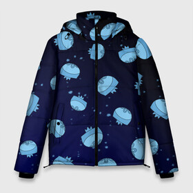 Мужская зимняя куртка 3D с принтом Медузы в океане в Белгороде, верх — 100% полиэстер; подкладка — 100% полиэстер; утеплитель — 100% полиэстер | длина ниже бедра, свободный силуэт Оверсайз. Есть воротник-стойка, отстегивающийся капюшон и ветрозащитная планка. 

Боковые карманы с листочкой на кнопках и внутренний карман на молнии. | animals | fish | ocean | sea | summer | бездна | вода | глубина | животные | звери | лето | медуза | море | морские жители | мультяшный | океан | под водой | подводный мир | природа | рыбка | рыбы | узор | фауна | фэнте