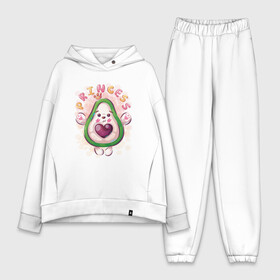 Женский костюм хлопок Oversize с принтом Авокадо принцесса в Белгороде,  |  | avocado | cute | dream | fruit | heart | princess | авокадо | милый | музыка | сердечко | сердце | фрукт