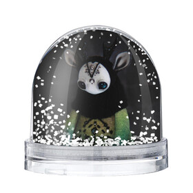 Игрушка Снежный шар с принтом DarkLight в Белгороде, Пластик | Изображение внутри шара печатается на глянцевой фотобумаге с двух сторон | зверушки | повседнев | чёрный | эксклюзив