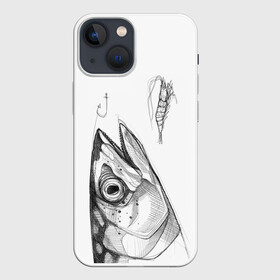 Чехол для iPhone 13 mini с принтом рыбка в Белгороде,  |  | ocean | sea | sea animal | графика | лосось | море | океан | рисунок рыбы | рыба | рыбалка | селедка | форель