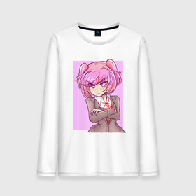 Мужской лонгслив хлопок с принтом Angry Natsuki в Белгороде, 100% хлопок |  | anime | game | games | monika | natsuki | sayori | yuri | аниме | визуальный роман | доки доки | игра | игры | литературный клуб | моника | нацуки | саёри | юри