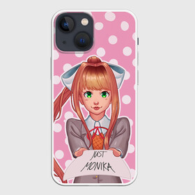 Чехол для iPhone 13 mini с принтом Monika Pop Art в Белгороде,  |  | anime | game | games | monika | natsuki | sayori | yuri | аниме | визуальный роман | доки доки | игра | игры | литературный клуб | моника | нацуки | саёри | юри