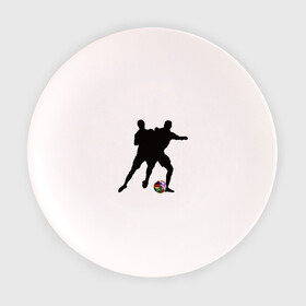 Тарелка с принтом BIG GAME в Белгороде, фарфор | диаметр - 210 мм
диаметр для нанесения принта - 120 мм | abstraction | ball | football | игра | мяч | футбол