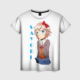 Женская футболка 3D с принтом Doki Doki SAYORI в Белгороде, 100% полиэфир ( синтетическое хлопкоподобное полотно) | прямой крой, круглый вырез горловины, длина до линии бедер | anime | doki doki literature club | monika | natsuki | sayori | yuri | аниме | доки доки | доки доки литературный клуб | моника | нацуки | саёри | юри