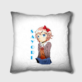 Подушка 3D с принтом Doki Doki SAYORI в Белгороде, наволочка – 100% полиэстер, наполнитель – холлофайбер (легкий наполнитель, не вызывает аллергию). | состоит из подушки и наволочки. Наволочка на молнии, легко снимается для стирки | anime | doki doki literature club | monika | natsuki | sayori | yuri | аниме | доки доки | доки доки литературный клуб | моника | нацуки | саёри | юри