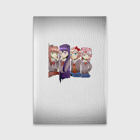 Обложка для паспорта матовая кожа с принтом Doki Doki Literature Club в Белгороде, натуральная матовая кожа | размер 19,3 х 13,7 см; прозрачные пластиковые крепления | Тематика изображения на принте: anime | doki doki literature club | monika | natsuki | sayori | yuri | аниме | доки доки | доки доки литературный клуб | моника | нацуки | саёри | юри