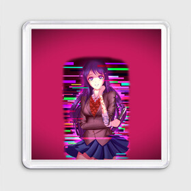 Магнит 55*55 с принтом Literature Club Юри (Yuri) в Белгороде, Пластик | Размер: 65*65 мм; Размер печати: 55*55 мм | anime | doki doki literature club | monika | natsuki | sayori | yuri | аниме | доки доки | доки доки литературный клуб | моника | нацуки | саёри | юри