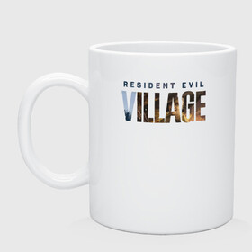 Кружка керамическая с принтом Resident Evil 8 Village Logo в Белгороде, керамика | объем — 330 мл, диаметр — 80 мм. Принт наносится на бока кружки, можно сделать два разных изображения | 8 | dimitresku | games | horror | new | resident evil | umbrella | vampire | village | вампир | деревня | димитреску | игра | лого | надпись | обитель зла | резидент | хоррор | эвил