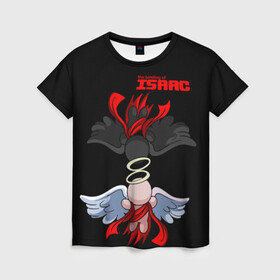 Женская футболка 3D с принтом The Binding of isaac Angels в Белгороде, 100% полиэфир ( синтетическое хлопкоподобное полотно) | прямой крой, круглый вырез горловины, длина до линии бедер | binding | gabriel | isaac | monsters | uriel | гавриил | исаак | монстры | уриил