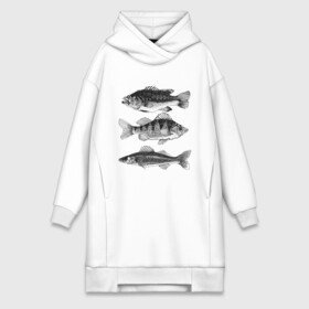 Платье-худи хлопок с принтом караси в Белгороде,  |  | Тематика изображения на принте: ocean | sea | sea animal | графика | карась | море | океан | река | рисунок рыбы | рыба | рыбалка