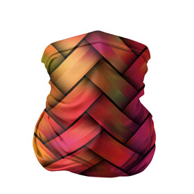 Бандана-труба 3D с принтом Colorful weave в Белгороде, 100% полиэстер, ткань с особыми свойствами — Activecool | плотность 150‒180 г/м2; хорошо тянется, но сохраняет форму | Тематика изображения на принте: colorful | texture | twist | weave | красочный | плетенка | текстура