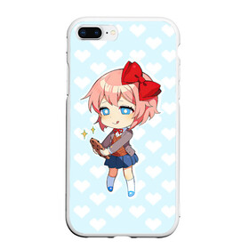 Чехол для iPhone 7Plus/8 Plus матовый с принтом Chibi Sayori в Белгороде, Силикон | Область печати: задняя сторона чехла, без боковых панелей | ddlc | doki doki literature club | sayori | саёри | сайори