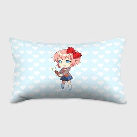 Подушка 3D антистресс с принтом Chibi Sayori в Белгороде, наволочка — 100% полиэстер, наполнитель — вспененный полистирол | состоит из подушки и наволочки на молнии | Тематика изображения на принте: ddlc | doki doki literature club | sayori | саёри | сайори