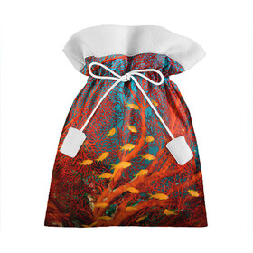 Подарочный 3D мешок с принтом Коралловые рыбки в Белгороде, 100% полиэстер | Размер: 29*39 см | Тематика изображения на принте: коралловые | море | океан | подводный мир | рифы | рыбки | рыбы