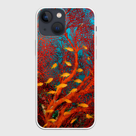 Чехол для iPhone 13 mini с принтом Коралловые рыбки в Белгороде,  |  | коралловые | море | океан | подводный мир | рифы | рыбки | рыбы