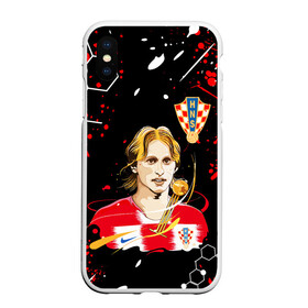 Чехол для iPhone XS Max матовый с принтом ЛУКА МОДРИЧ LUKA MODRIC в Белгороде, Силикон | Область печати: задняя сторона чехла, без боковых панелей | football | luka modric | real madrid. | sport | лука модрич | реал мадрид | сборная хорватии | спорт | футбол