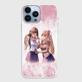 Чехол для iPhone 13 Pro Max с принтом Doki Doki Literature Club | Monika и Yuri (Z) в Белгороде,  |  | doki doki | doki doki literature club | monika | natsuki | sayori | team salvato | yuri | доки | доки доки | литературный клуб | моника | нацуки | саёри | юри