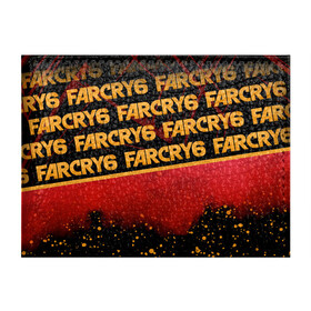 Обложка для студенческого билета с принтом Far Cry 6 в Белгороде, натуральная кожа | Размер: 11*8 см; Печать на всей внешней стороне | far cry 6 | дым | игра | капли | лого | надпись | частицы