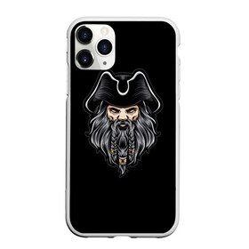 Чехол для iPhone 11 Pro Max матовый с принтом Морской Капитан Чёрная Борода в Белгороде, Силикон |  | грабитель | злодей | капитан | пират | пираты | разбойник