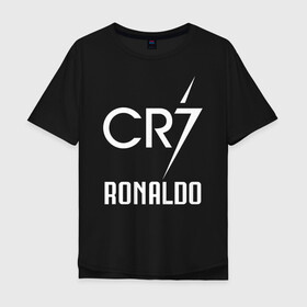 Мужская футболка хлопок Oversize с принтом CR7 Cristiano Ronaldo logo в Белгороде, 100% хлопок | свободный крой, круглый ворот, “спинка” длиннее передней части | 7 | champion | cr7 | cristiano ronaldo | fifa | football | football club | juventus | soccer | uefa | игра | криштиану роналду | лига чемпионов | реал мадрид | сборная португалии | спорт | уефа | фифа | фк | футбол | футболь
