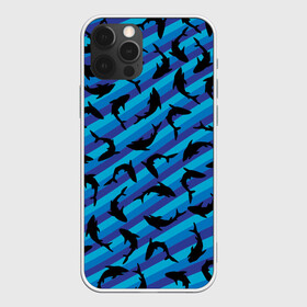 Чехол для iPhone 12 Pro Max с принтом Черные акулы паттерн в Белгороде, Силикон |  | Тематика изображения на принте: black | shark | акула | акулы | жители | клыки | море | морские | океан | паттерн | рыба | черные
