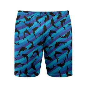 Мужские шорты спортивные с принтом Черные акулы паттерн в Белгороде,  |  | black | shark | акула | акулы | жители | клыки | море | морские | океан | паттерн | рыба | черные