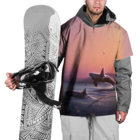 Накидка на куртку 3D с принтом касатки в Белгороде, 100% полиэстер |  | Тематика изображения на принте: ocean | orca | sea | sea animal | дельфин | закат | касатка | кит | море | океан | рисунок кита