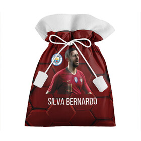 Подарочный 3D мешок с принтом Silva Bernardo Манчестер Сити в Белгороде, 100% полиэстер | Размер: 29*39 см | manchester city | бернарду силва | манчестер сити | сборная португалии | футбол | футболист