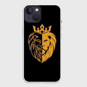 Чехол для iPhone 13 с принтом Король Лев в Белгороде,  |  | golden lion | голова льва | король африки | король леса | лев | лев (корона на голове) | лев царь зверей | царь зверей