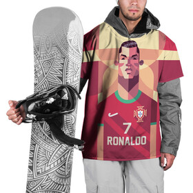Накидка на куртку 3D с принтом Криштиану Роналду в Белгороде, 100% полиэстер |  | cristiano ronaldo | fc portugal | криштиану роналду | сборная | фк португалия | футбол