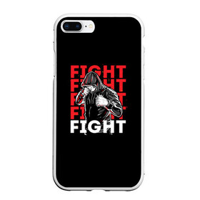 Чехол для iPhone 7Plus/8 Plus матовый с принтом FIGHT в Белгороде, Силикон | Область печати: задняя сторона чехла, без боковых панелей | boxing | fight club | mma | ufc | боевые искусства | боец | бои | бойцовский клуб | бокс | боксёр | борьба | воин | единоборства | кикбоксинг | майк тайсон | мма | муай тай | мухаммед али | рукопашный бой | сила