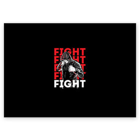 Поздравительная открытка с принтом FIGHT в Белгороде, 100% бумага | плотность бумаги 280 г/м2, матовая, на обратной стороне линовка и место для марки
 | boxing | fight club | mma | ufc | боевые искусства | боец | бои | бойцовский клуб | бокс | боксёр | борьба | воин | единоборства | кикбоксинг | майк тайсон | мма | муай тай | мухаммед али | рукопашный бой | сила